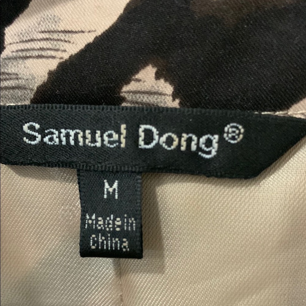 Samuel Dong Zebra Statement Trench Coat M - Picture 13 of 13
